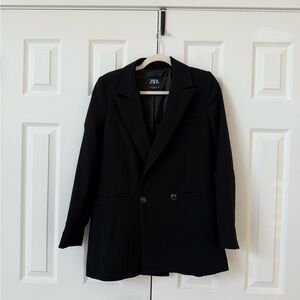 zara black blazer